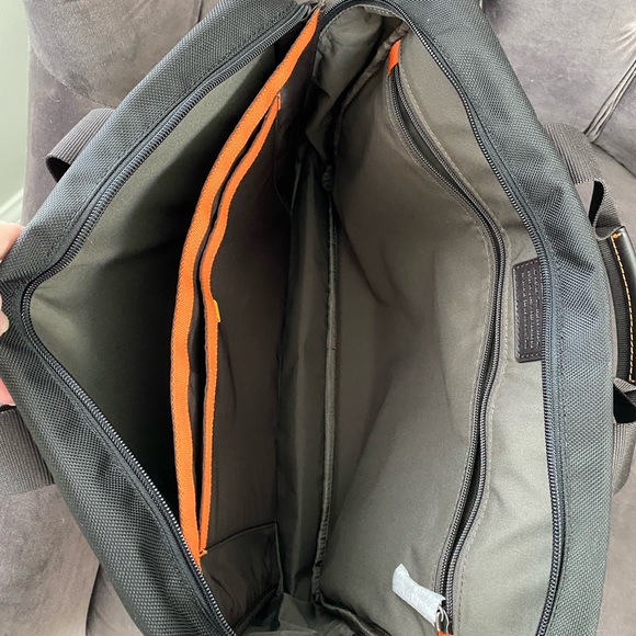 Tumi NWOT Alpha Black/Brown Ballistic Nylon Briefcase - Picture 7 of 12